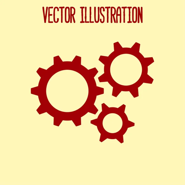 彩色背景上的齿轮图标 — 图库矢量图片