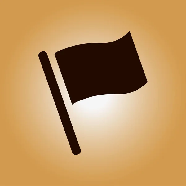 Icono Bandera Símbolo Marcador Ubicación Estilo Diseño Plano — Vector de stock