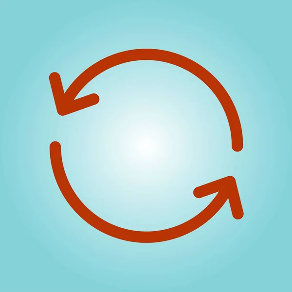 Signo Flecha Circular Icono Vector Estilo Diseño Plano — Archivo Imágenes Vectoriales