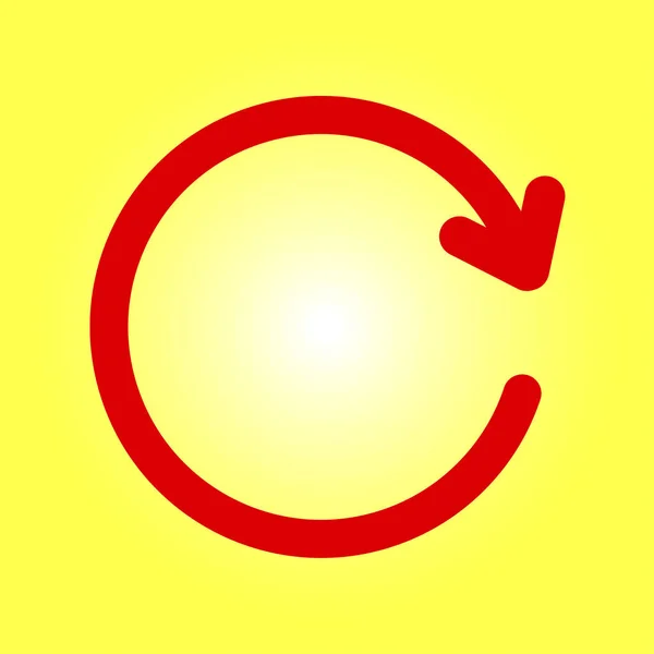 Flecha Circular Signo Vector Icon Flecha Que Mueve Derecha — Archivo Imágenes Vectoriales