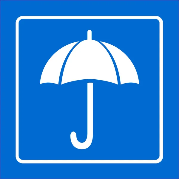 Paraplu Teken Icoon Regenbeschermingssymbool Vlakke Ontwerpstijl — Stockvector
