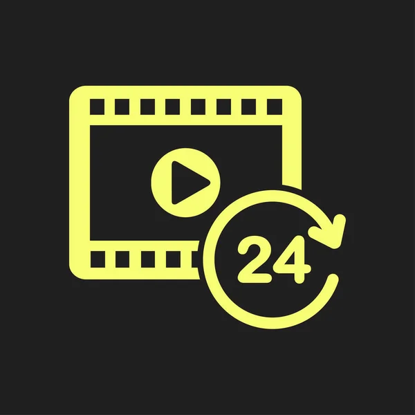 Streaming Video Symbol Filmpremiere Live Video Kalender — Stockvektor