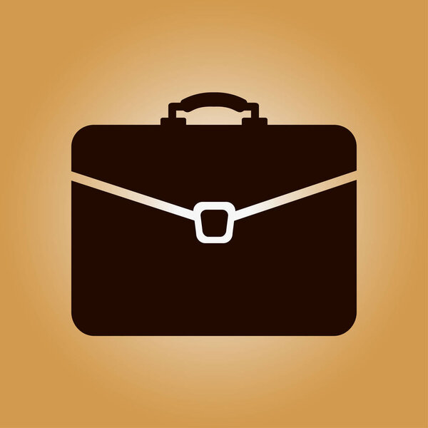 Briefcase icon, vector illustration. Flat design style. 