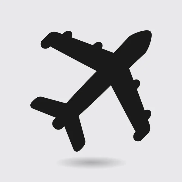 Icône Avion Symbole Voyage Avion Depuis Panneau Bas — Image vectorielle