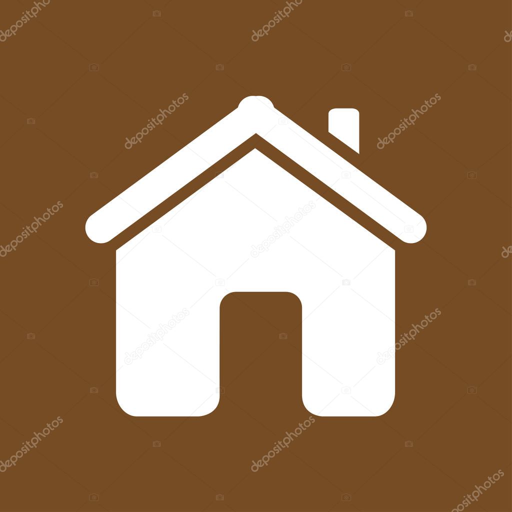 Vector Home Icon in flat design style.