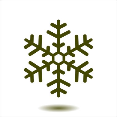 Kar tanesi simgesi. Yılbaşı Dekorasyonu. Tüm Noel ve yeni yıl kutlamak için.