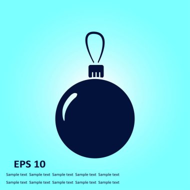 Noel topları simgesi. Yılbaşı Dekorasyonu. Tüm Noel ve yeni yıl kutlamak için.