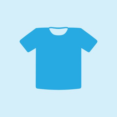 T-shirt işareti simgesi. Giysi sembolü. Düz tasarım stili.