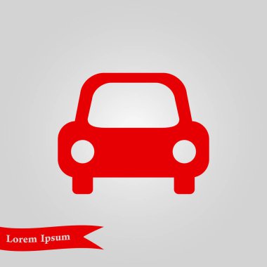 Taşıma simgesi. Araba işareti. Teslimat taşıma sembolü.