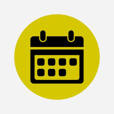 Vektör takvim simgesini. Önemli tarihler işareti. Düz tasarım stili.