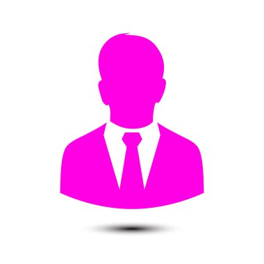 Kullanıcı simgesi bir iş takım elbiseli adam. Düz tasarım stili.