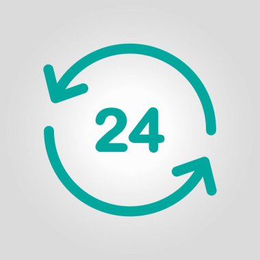 Saat saat etrafında bir gün simgesini açın. Rozet-saat çalışma süresi.