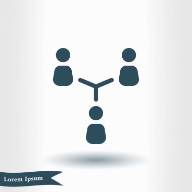 İletişim kavramı, vektör çizim basit simgesi