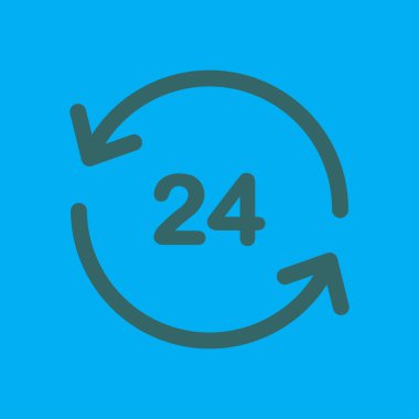 Saat saat etrafında bir gün simgesini açın. Rozet-saat çalışma süresi.