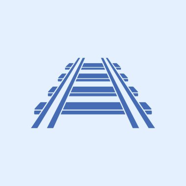 Demiryolu simgesi. İşareti tren. Parça yolu sembolü.  