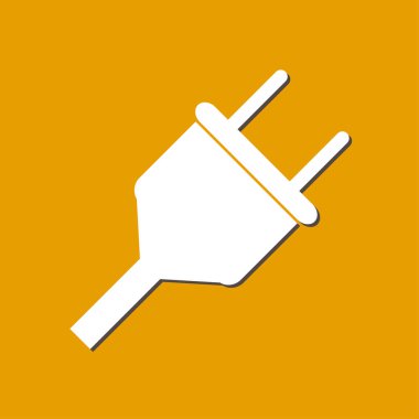Vektör elektrik prizinden sembolü. Web düz simgesi.