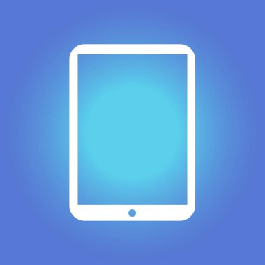 Modern dijital tablet Pc simgesi. Düz tasarım simgesi. 
