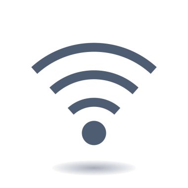 WiFi sembolü. Vektör kablosuz ağ kutsal kişilerin resmi. Düz tasarım stili.