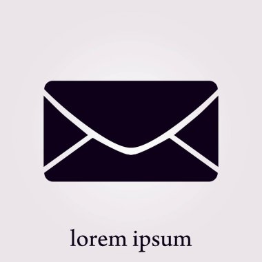Düz simgesi mektup. Posta simgesi. Vektör simgesi. 