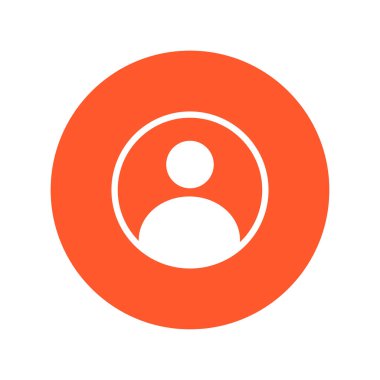 Bağlantı işareti. Kullanıcı işareti simgesi. Kişi sembolü. İnsan avatar. Düz stil. 