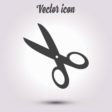 Makas simgesi. Mark burayı kes. Düz tasarım.