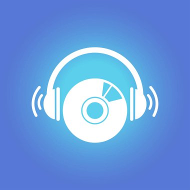 CD veya Dvd simgesini. Kompakt disk erkek. Düz tasarım stili.