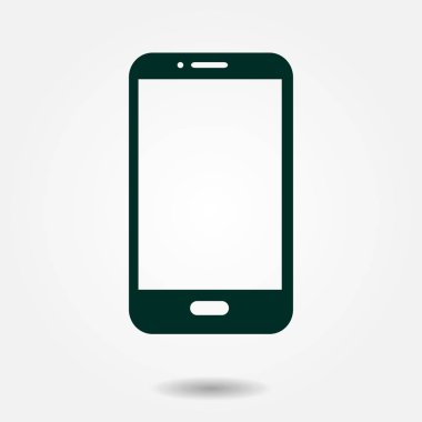 Smartphone simge vektör Illustration. Düz tasarım stili. 