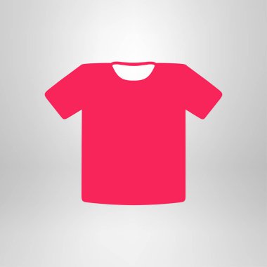 T-shirt işareti simgesi. Giysi sembolü. Düz tasarım stili.