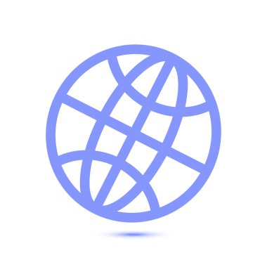 Küre simgesi. Düz tasarım stili dünya vektör simgeler.