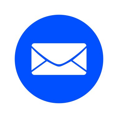 Düz simgesi mektup. Posta simgesi. Vektör simgesi. 