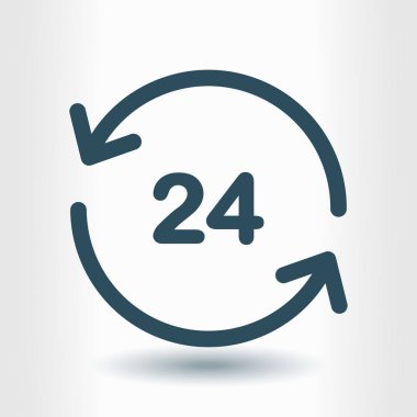 Saat saat etrafında bir gün simgesini açın. Rozet-saat çalışma süresi.