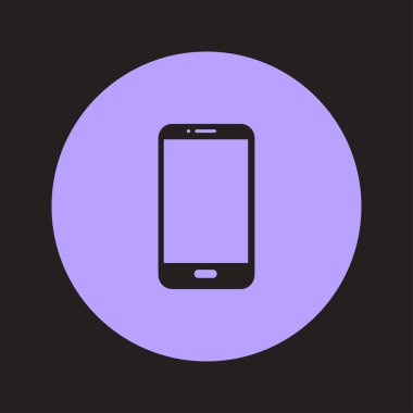 Smartphone simge vektör Illustration. Düz tasarım stili. 