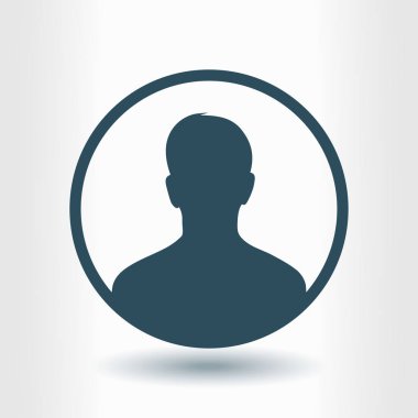 Kullanıcı simgesi simgesi. Kişi sembolü. İnsan avatarı. Düz stil.. 