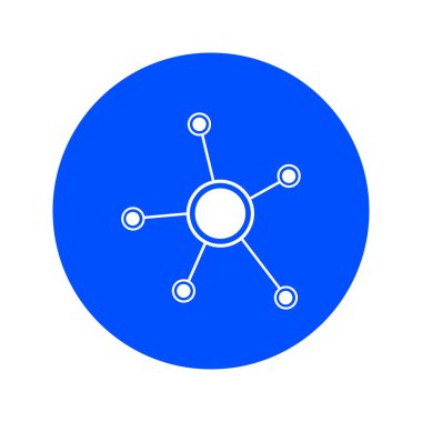 Sosyal ağ tek simge. Küresel teknoloji. İş sosyal bağlantıları ağ.