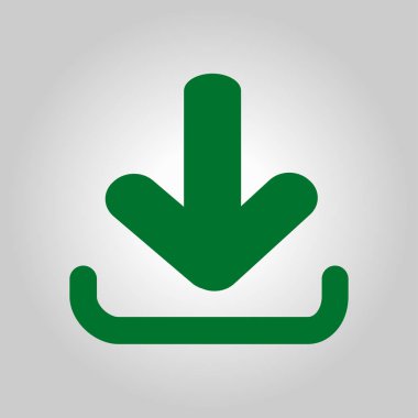 Simgesini indirin. Düğme yükleyin. Düz tasarım stili.