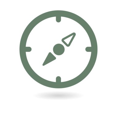 Vektör pusula simgesini. Yöreden yönde. Düz tasarım stili.