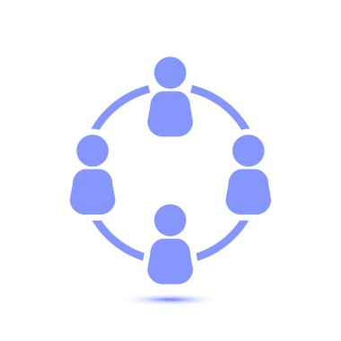 İletişim konsepti. Sosyal ağ tek simgesi. Küresel teknoloji İş dünyasındaki sosyal bağlantılar ağı.