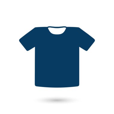 T-shirt işareti simgesi. Giysi sembolü. Düz tasarım stili.