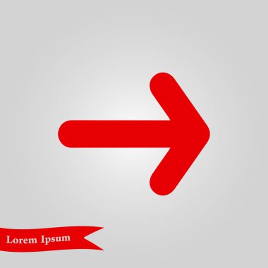 Ok simgesi. Kara navigasyonu için işaretçi yönünü.