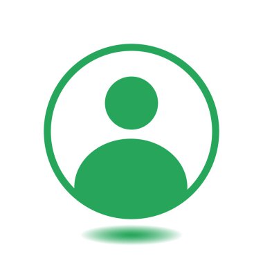 Bağlantı işareti. Kullanıcı işareti simgesi. Kişi sembolü. İnsan avatar. Düz stil. 