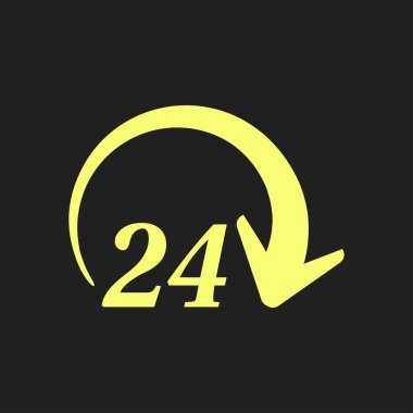 Saat saat etrafında bir gün simgesini açın. Rozet-saat çalışma süresi.