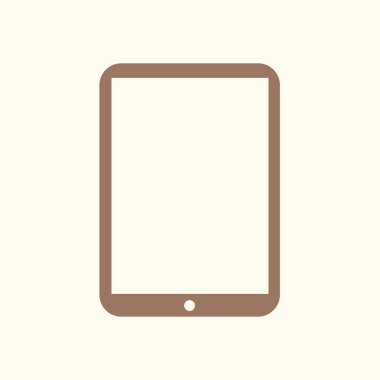 Modern dijital tablet Pc simgesi. Düz tasarım simgesi. 