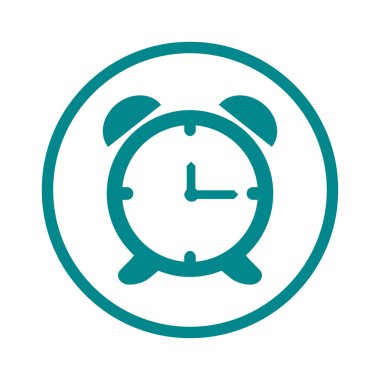 Saat Açık. Saat yüzü. Düz tasarım stili.