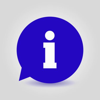 Bilgi: konuşma balonu sembolü. Düz tasarım stili