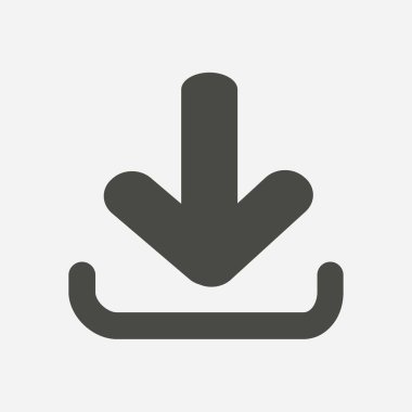 Simgesini indirin. Düğme yükleyin. Düz tasarım stili.