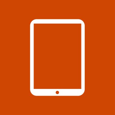 Modern dijital tablet Pc simgesi. Düz tasarım simgesi. 