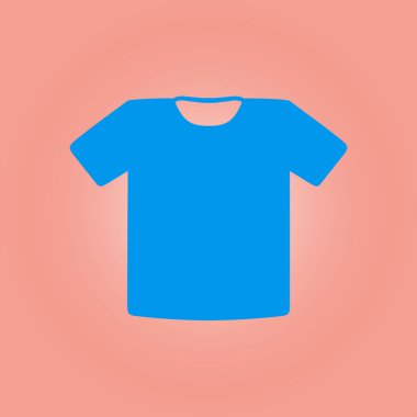 T-shirt işareti simgesi. Giysi sembolü. Düz tasarım stili.