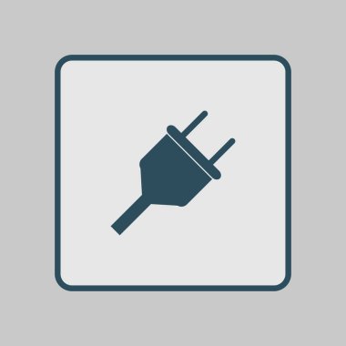 Vektör elektrik prizinden sembolü. Web düz simgesi.