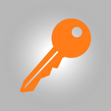 Anahtar simgesi. Kilit simgesi. Güvenlik işareti. Düz tasarım stili.