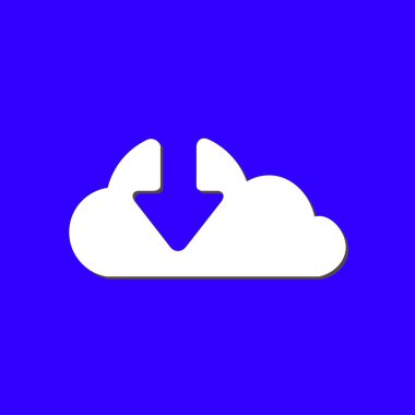 Bulut simgesinden indirin. Düğme yükleyin. Yük sembolü.